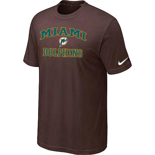 Miami Dolphins Heart & Soul Brownl T-Shirt Cheap