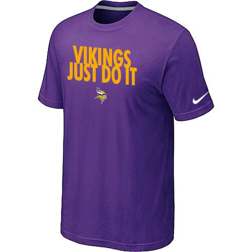 Nike Minnesota Vikings Just Do It Purple NFL T-Shirt Cheap