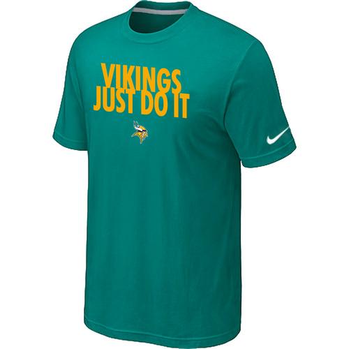 Nike Minnesota Vikings Just Do It Green NFL T-Shirt Cheap