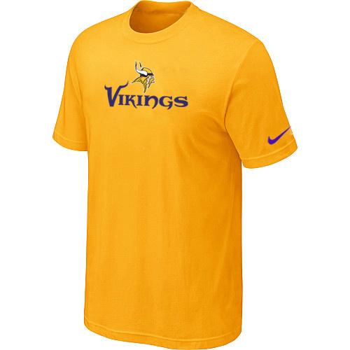 Nike Minnesota Vikings Authentic Logo T-Shirt Yellow Cheap
