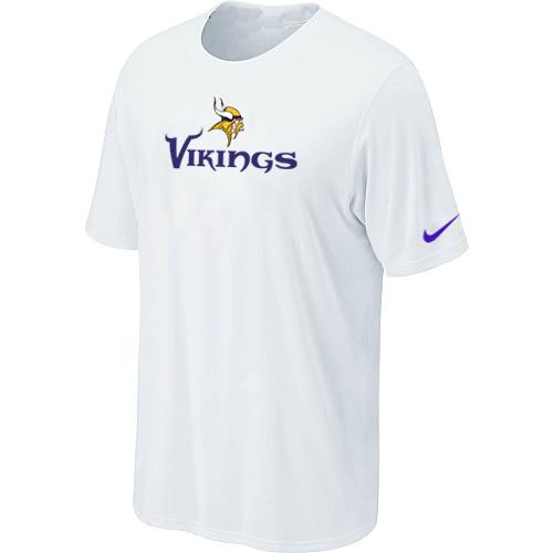 Nike Minnesota Vikings Authentic Logo T-Shirt White Cheap