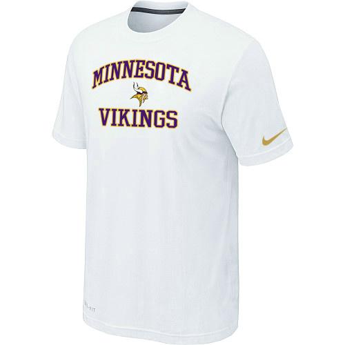 Minnesota Vikings Heart & Soul White T-Shirt Cheap