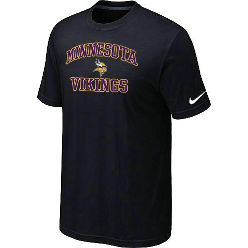 Minnesota Vikings Heart & Soul Black T-Shirt Cheap