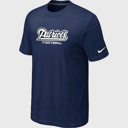 Nike New England Patriots Sideline Legend Authentic Font D.Blue NFL T-Shirt Cheap