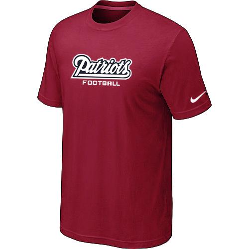 Nike New England Patriots Sideline Legend Authentic Font Red NFL T-Shirt Cheap