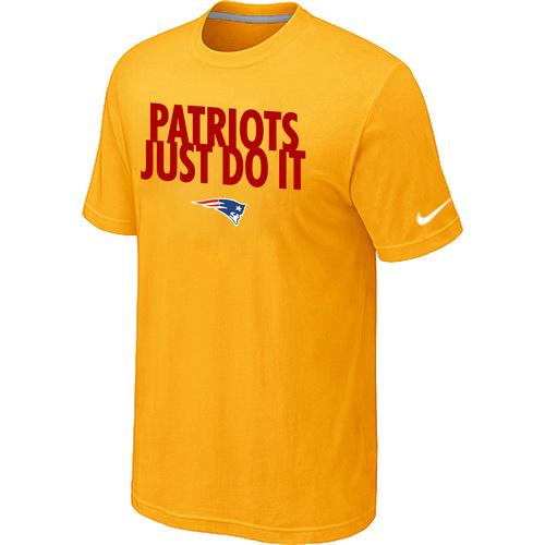 Nike New England Patriots Just Do It Yellow NFL T-Shirt Cheap