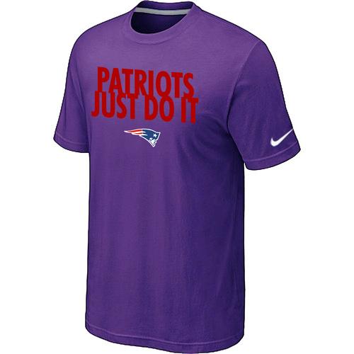 Nike New England Patriots Just Do It Purple NFL T-Shirt Cheap