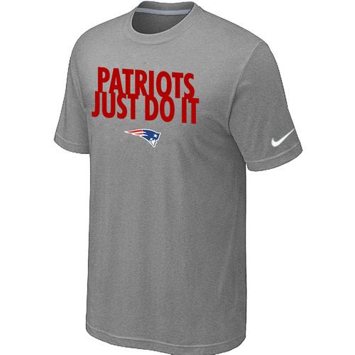 Nike New England Patriots Just Do It L.Grey NFL T-Shirt Cheap