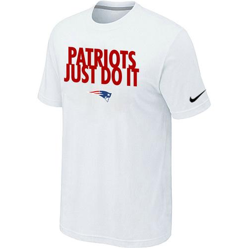 Nike New England Patriots Just Do It White NFL T-Shirt Cheap