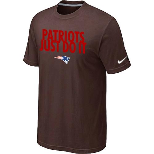 Nike New England Patriots Just Do It Brown NFL T-Shirt Cheap
