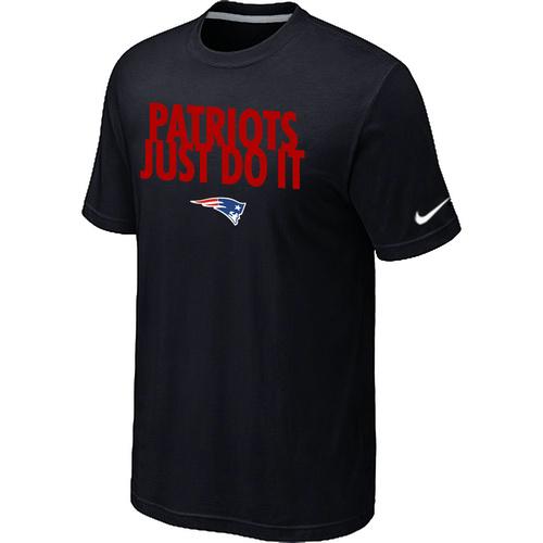 Nike New England Patriots Just Do It Black NFL T-Shirt Cheap