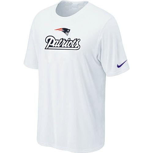 Nike New England Patriots Authentic Logo T-Shirt White Cheap