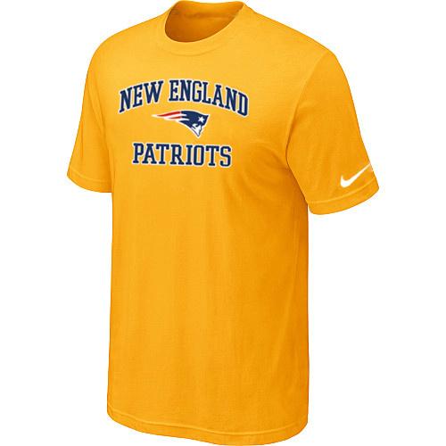 New England Patriots Heart & Soul Yellow T-Shirt Cheap
