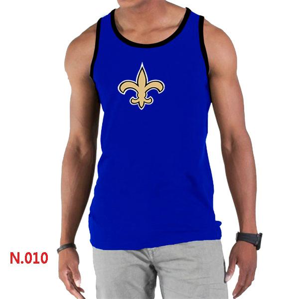 Nike NFL New Orleans Saints Sideline Legend Authentic Logo men Tank Top Blue Cheap