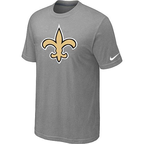 Nike New Orleans Saints Sideline Legend Authentic Logo Dri-FIT Light grey NFL T-Shirt Cheap