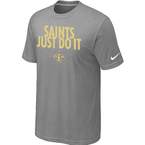 Nike New Orleans Saints Just Do It L.Grey NFL T-Shirt Cheap