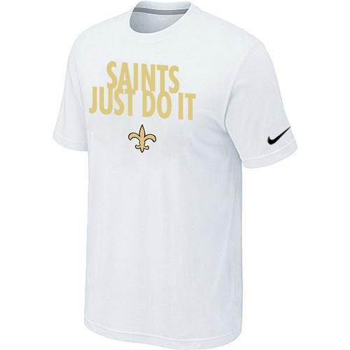 Nike New Orleans Saints Just Do It White NFL T-Shirt Cheap
