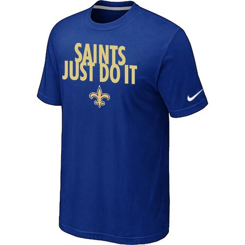Nike New Orleans Saints Just Do It Blue NFL T-Shirt Cheap