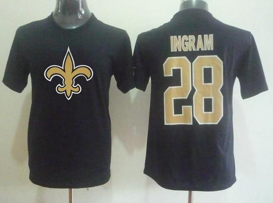 New Orleans Saints 28 Mark Ingram Name & Number T-Shirt Cheap