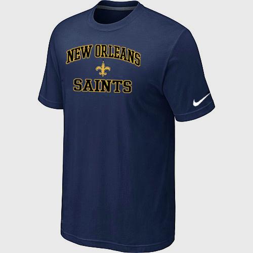 New Orleans Saints Heart & Soul D.Blue T-Shirt Cheap