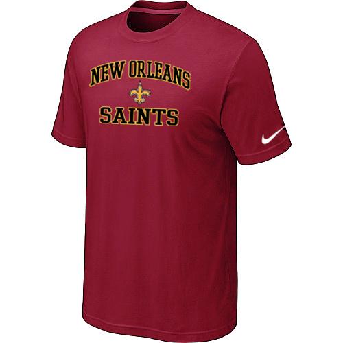 New Orleans Saints Heart & Soul Red T-Shirt Cheap