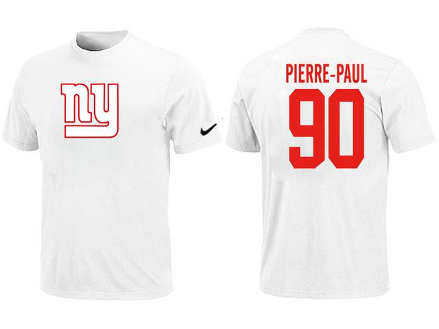 Nike New York Giants 90 Jason Pierre-Paul Name & Number White NFL T-Shirt Cheap