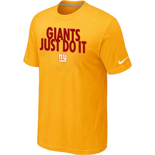 Nike New York Giants Just Do It Yellow NFL T-Shirt Cheap