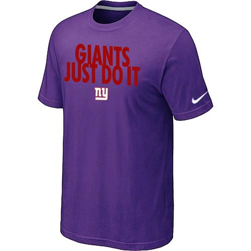 Nike New York Giants Just Do It Purple NFL T-Shirt Cheap