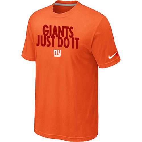 Nike New York Giants Just Do It Orange NFL T-Shirt Cheap
