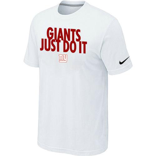 Nike New York Giants Just Do It White NFL T-Shirt Cheap