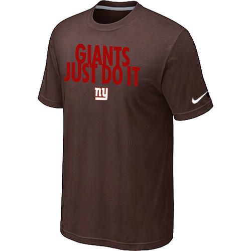 Nike New York Giants Just Do It Brown NFL T-Shirt Cheap