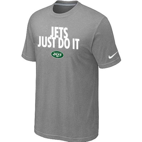 Nike New York Jets Just Do ItL.Grey NFL T-Shirt Cheap