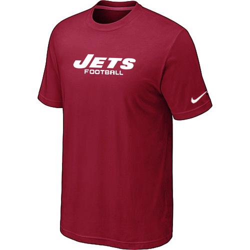 Nike New York Jets Sideline Legend Authentic Font Dri-FIT T-Shirt Red Cheap