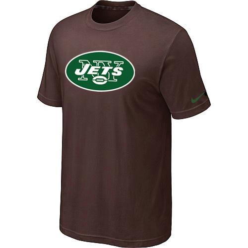 New York Jets Sideline Legend Authentic Logo Dri-FIT T-Shirt Brown Cheap