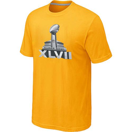 Nike Super Bowl XLVII Logo Yellow NFL T-Shirt Cheap