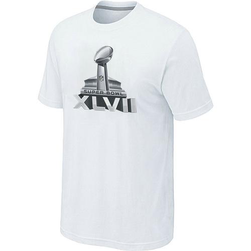 Nike Super Bowl XLVII Logo White NFL T-Shirt Cheap