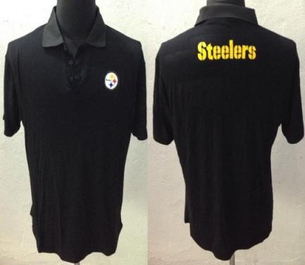 Nike Pittsburgh Steelers Black 2013 Coaches Performance NFL Polo Shirt Cheap