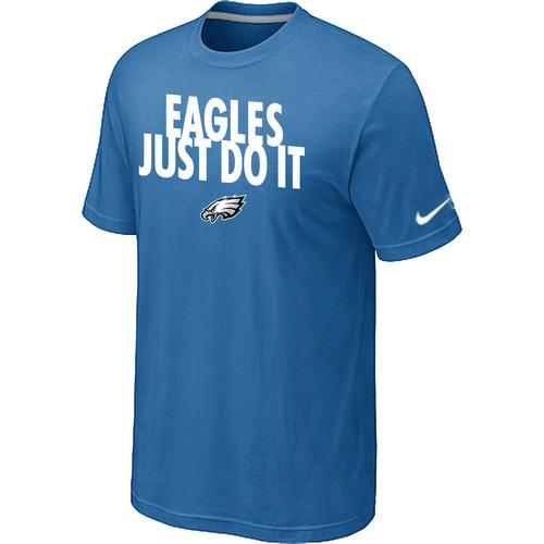 Nike Philadelphia Eagles Just Do It light Blue NFL T-Shirt Cheap