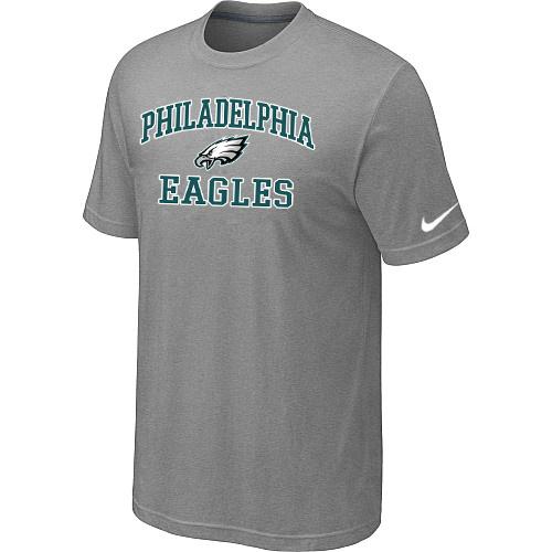 Philadelphia Eagles Heart & Soul Light grey T-Shirt Cheap