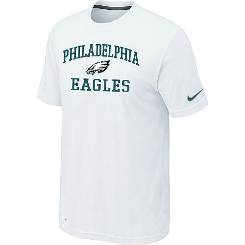 Philadelphia Eagles Heart & Soul White T-Shirt Cheap