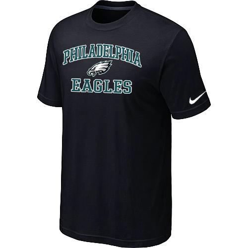 Philadelphia Eagles Heart & Soul Black T-Shirt Cheap