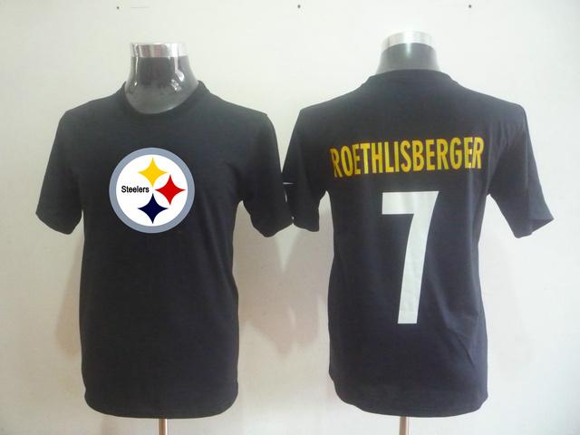 Pittsburgh Steelers 7 Ben Roethlisberger Name & Number T-Shirt Cheap