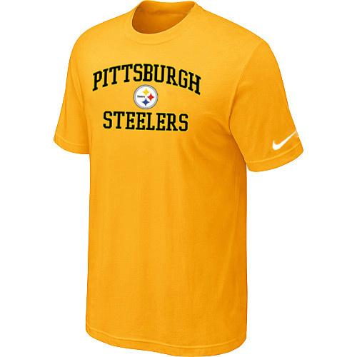 Pittsburgh Steelers Heart & Soul Yellow T-Shirt Cheap