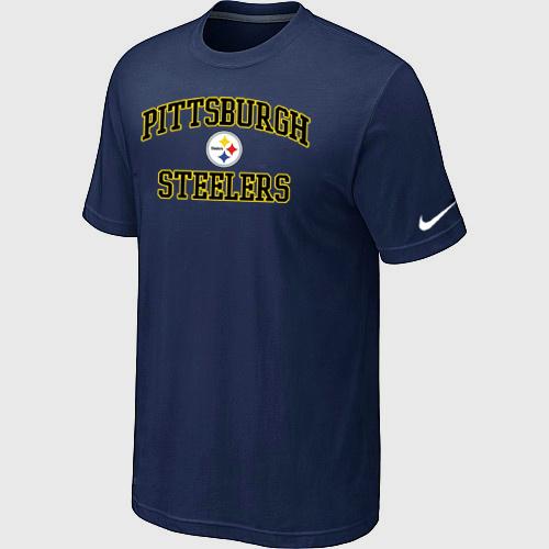Pittsburgh Steelers Heart & Soul D.Blue T-Shirt Cheap