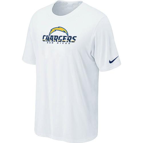 Nike San Diego Chargers Authentic Logo White NFL T-Shirt Cheap