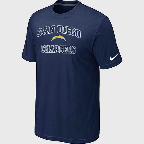 San Diego Chargers Heart & Soul D.Blue T-Shirt Cheap