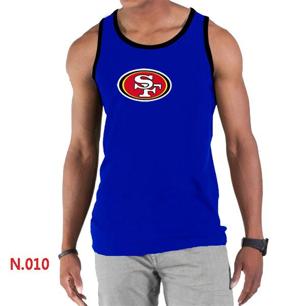 Nike NFL San Francisco 49ers Sideline Legend Authentic Logo men Tank Top Blue Cheap
