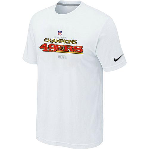 Nike San Francisco 49ers 2012 NFC Conference Champions Trophy Collection Long White NFL T-Shirt Cheap
