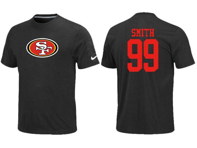 Nike San Francisco 49ers 99 SMITH Name & Number Black NFL T-Shirt Cheap