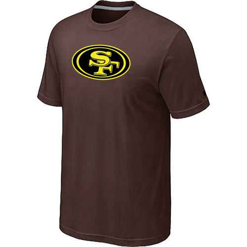 Nike San Francisco 49ers Neon Logo Charcoal Brown NFL T-Shirt Cheap